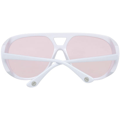 Victoria's Secret Women's Sunglasses – White Plastic Frame, Rose Lenses