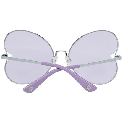 Victoria's Secret Silver Metal Sunglasses – Stylish Butterfly Frame with Purple Lenses