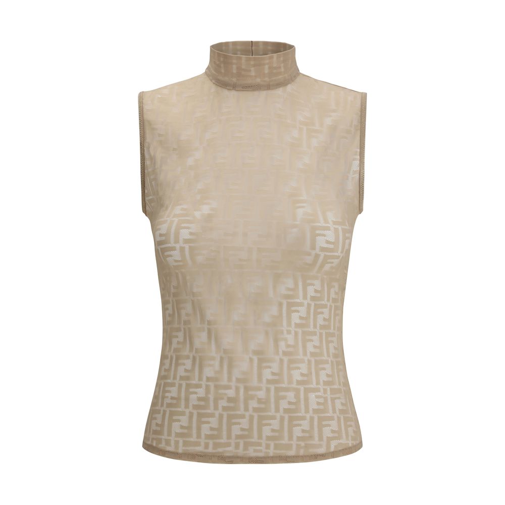 Fendi FF Lace Multicolor Polyamide Top