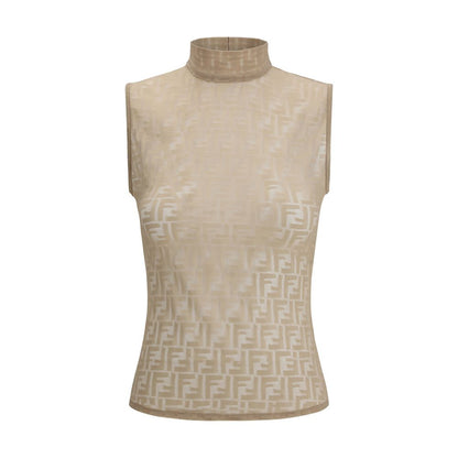 Fendi FF Lace Multicolor Polyamide Top