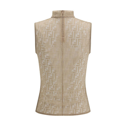 Fendi FF Lace Multicolor Polyamide Top