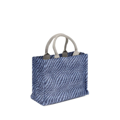 Marni Blue Fabric Shoulder Bag - Vibrant Zebra Tote