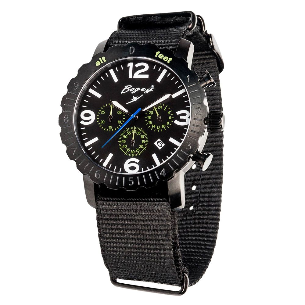 BOGEY Black Rubber Sport Watch