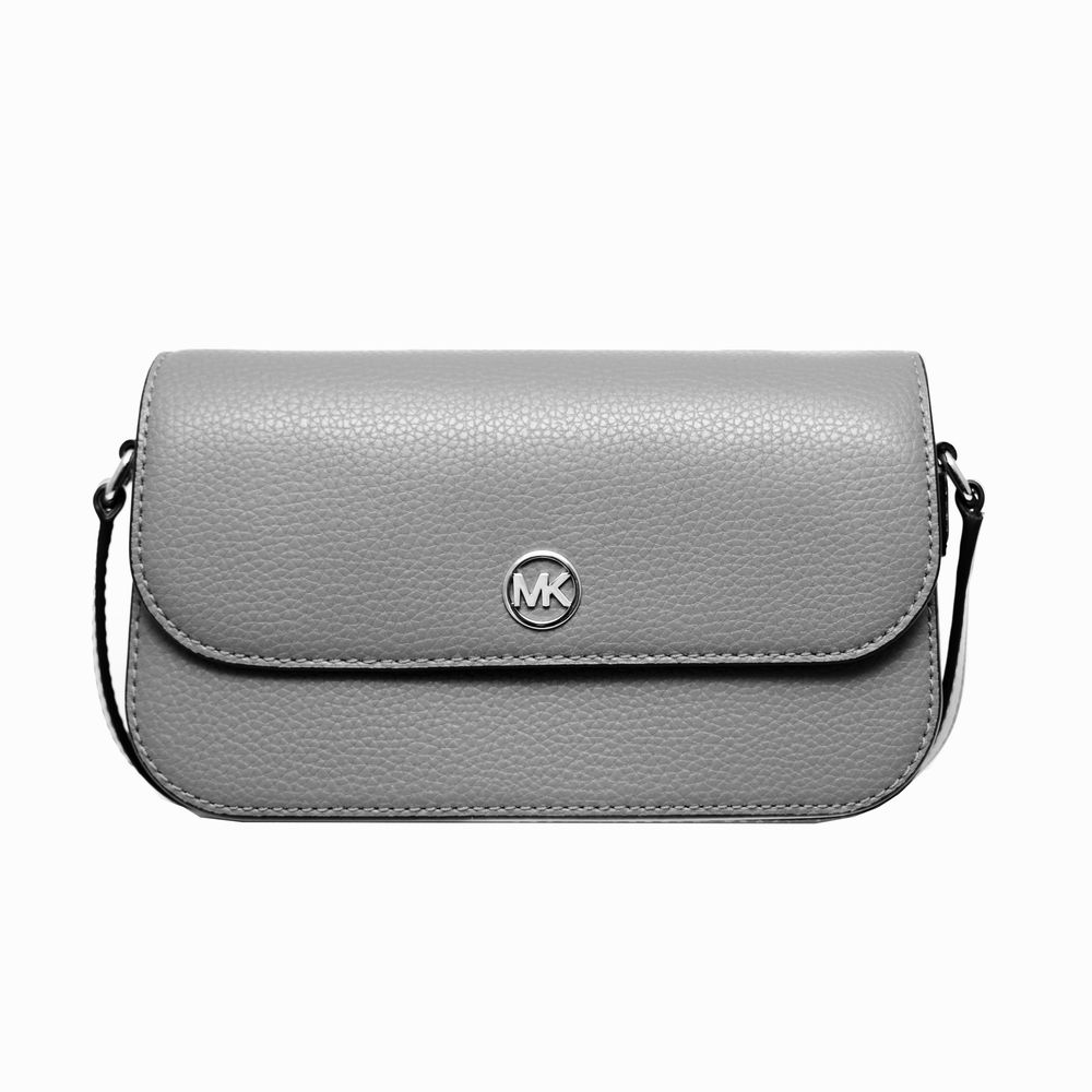 Michael Kors Grey Leather Crossbody Bag