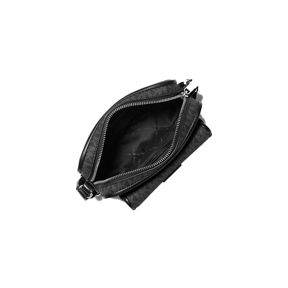 Michael Kors Black Canvas Crossbody Bag - Bradshaw