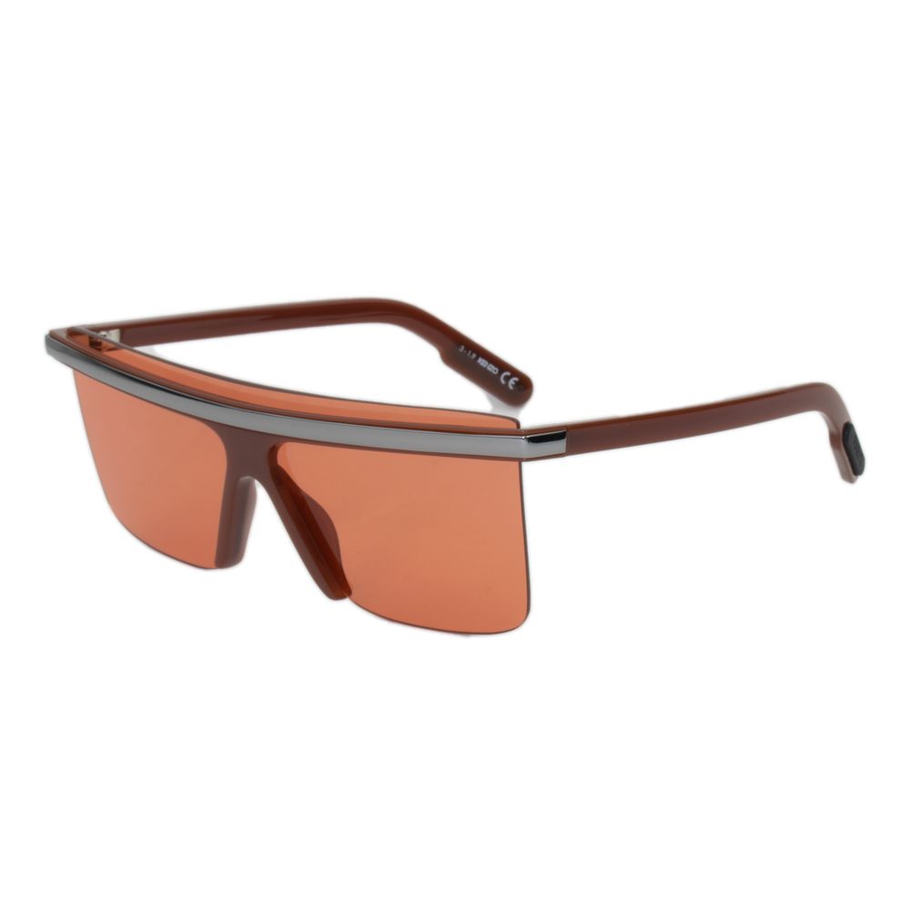 Kenzo Unisex Sunglasses – Brown Frame, Silver Lenses