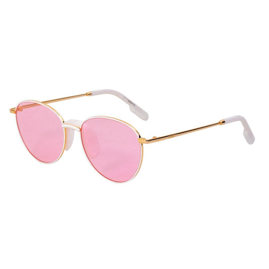 Kenzo Women’s Sunglasses – Golden Metal Frame, Pink Lenses