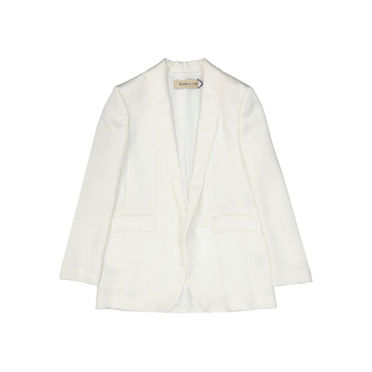 BLANCA VITA White Polyester Jacket and Coat for Women