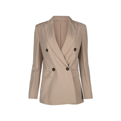 Brunello Cucinelli Beige Virgin Wool Blazer for Women