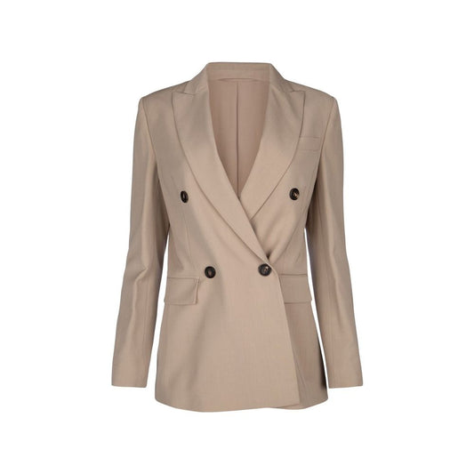 Brunello Cucinelli Beige Virgin Wool Blazer for Women