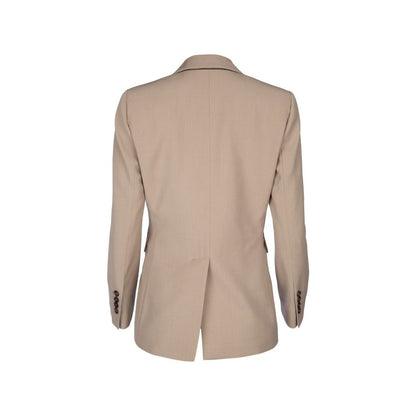 Brunello Cucinelli Beige Virgin Wool Blazer for Women
