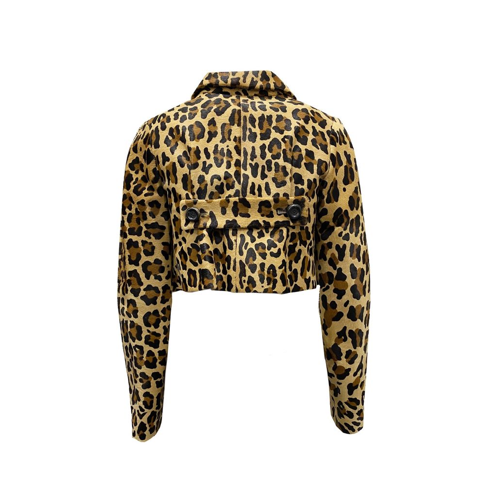 Dsquared2 Brown Calfskin Coat
