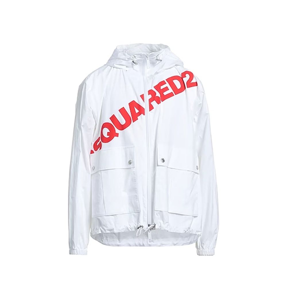 Dsquared2 White Cotton Shell Jacket – Bold Urban Essential