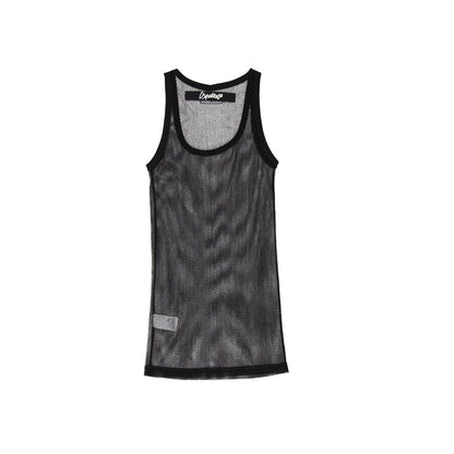 Dsquared2 Black Cotton Tank Top: Bold Elegance Redefined