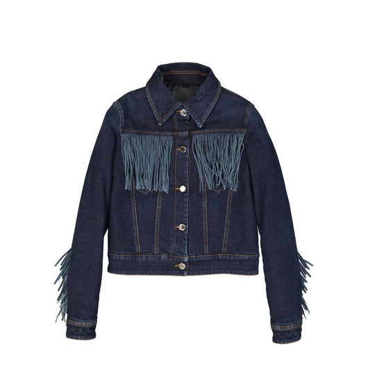 Frankie Morello Blue Cotton Denim Jacket for Women