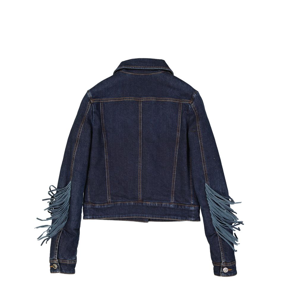 Frankie Morello Blue Cotton Denim Jacket for Women