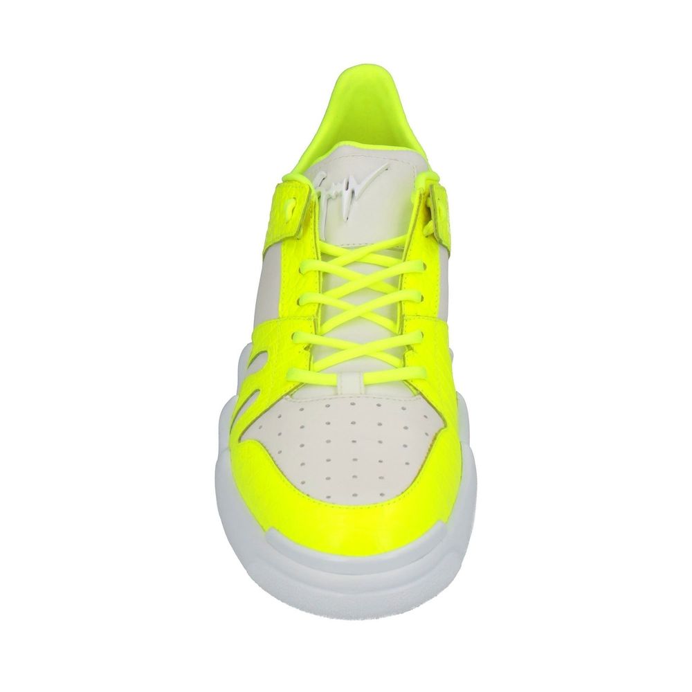 Giuseppe Zanotti White Calfskin Athletic Sneakers for Men