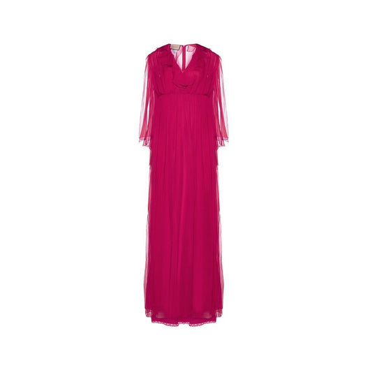 Gucci Fuchsia Silk Maxi Dress