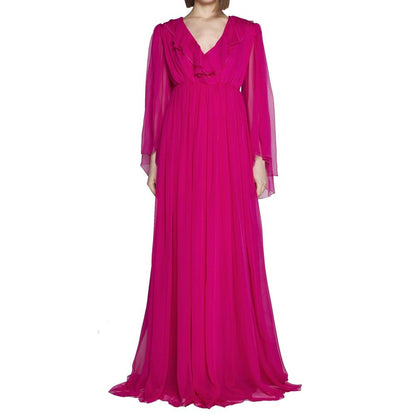 Gucci Fuchsia Silk Maxi Dress