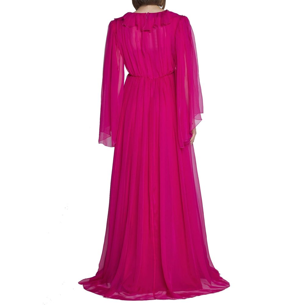 Gucci Fuchsia Silk Maxi Dress