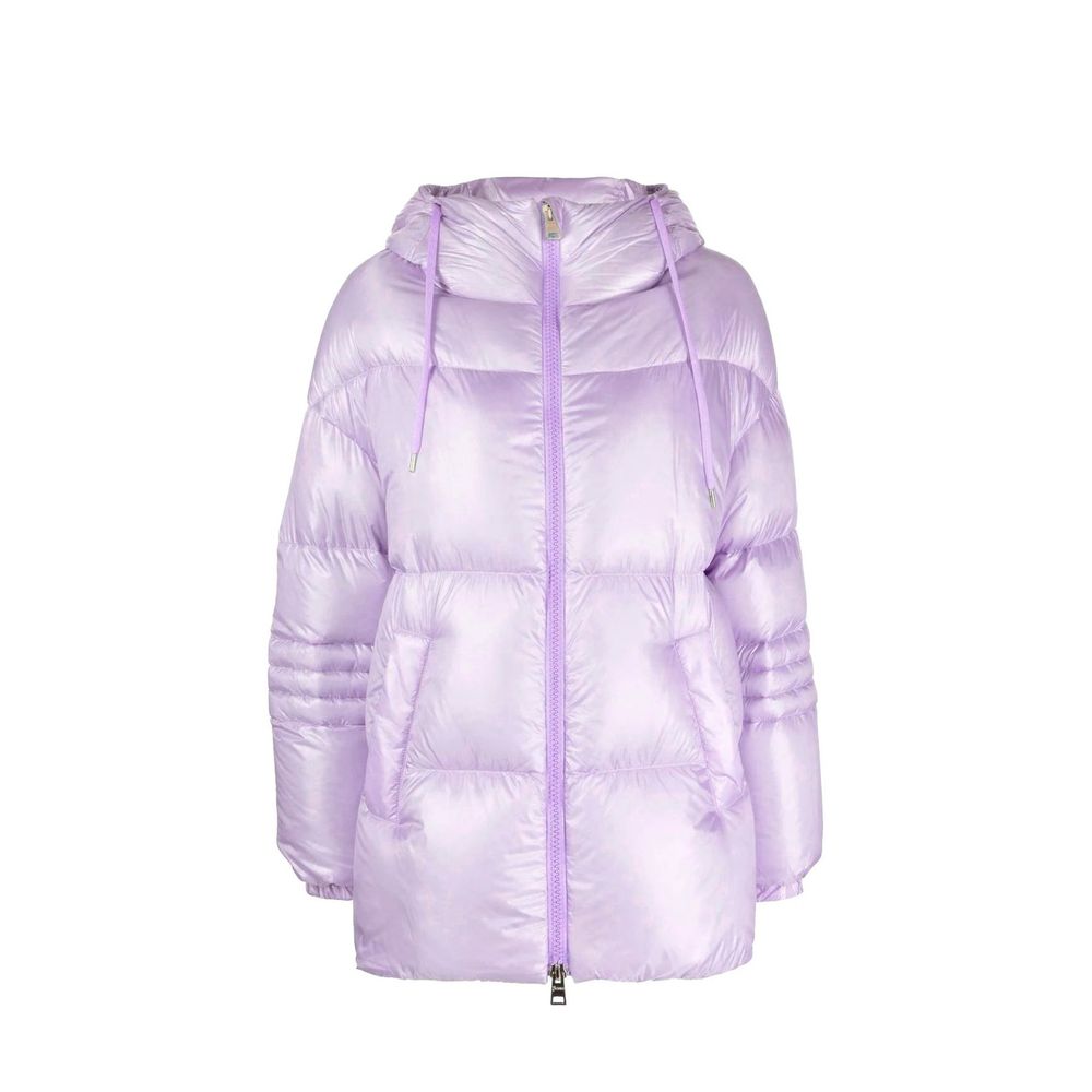 Herno Lilac Hooded Long Jacket