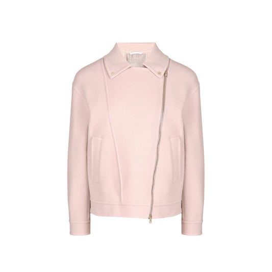 Herno Pink Wool Blend Biker Jacket