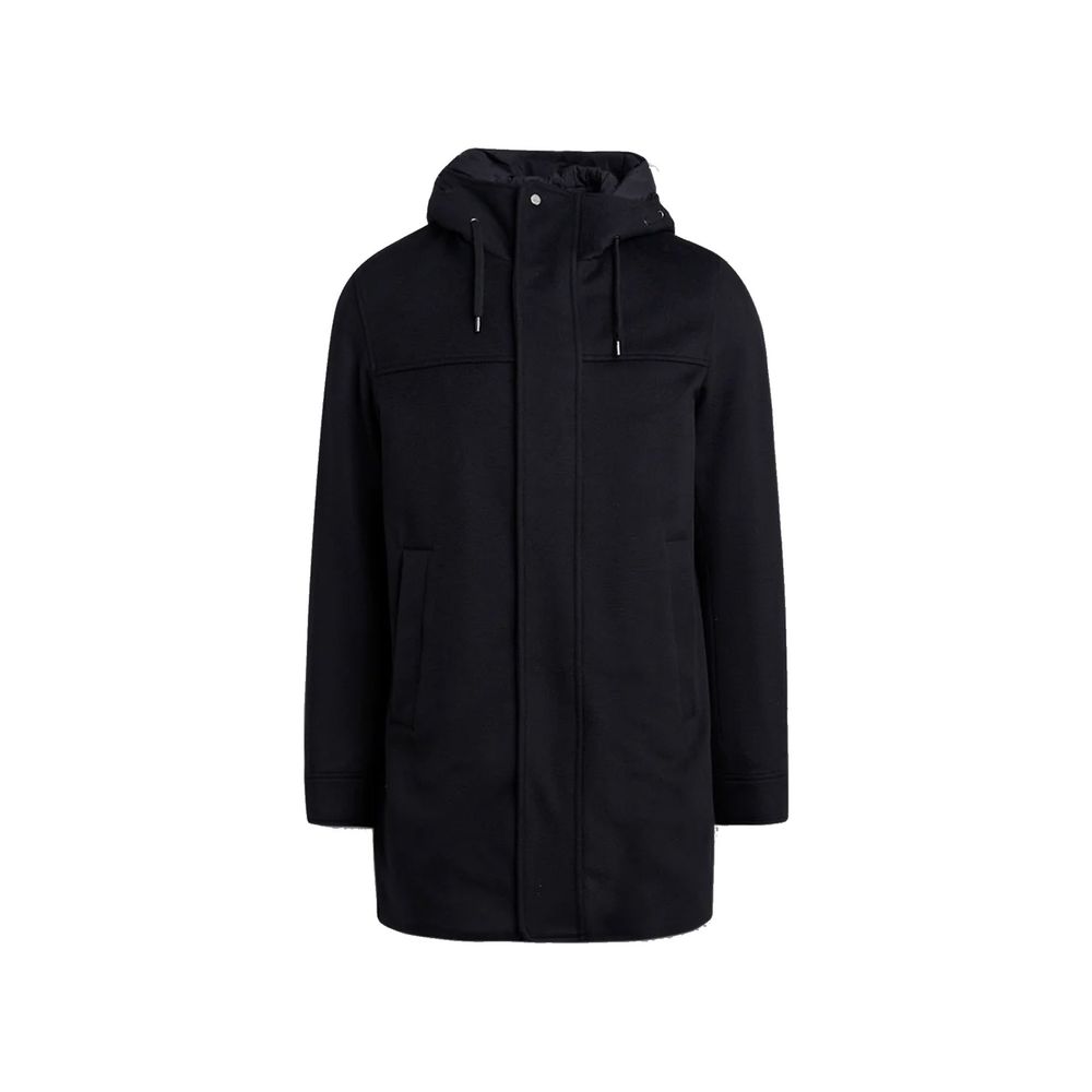 Herno Black Cashmere Coat: Timeless Elegance Meets Superior Comfort