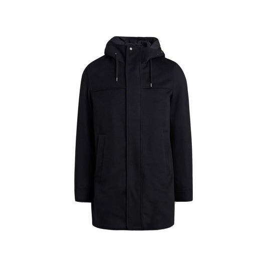 Herno Black Cashmere Coat: Timeless Elegance Meets Superior Comfort