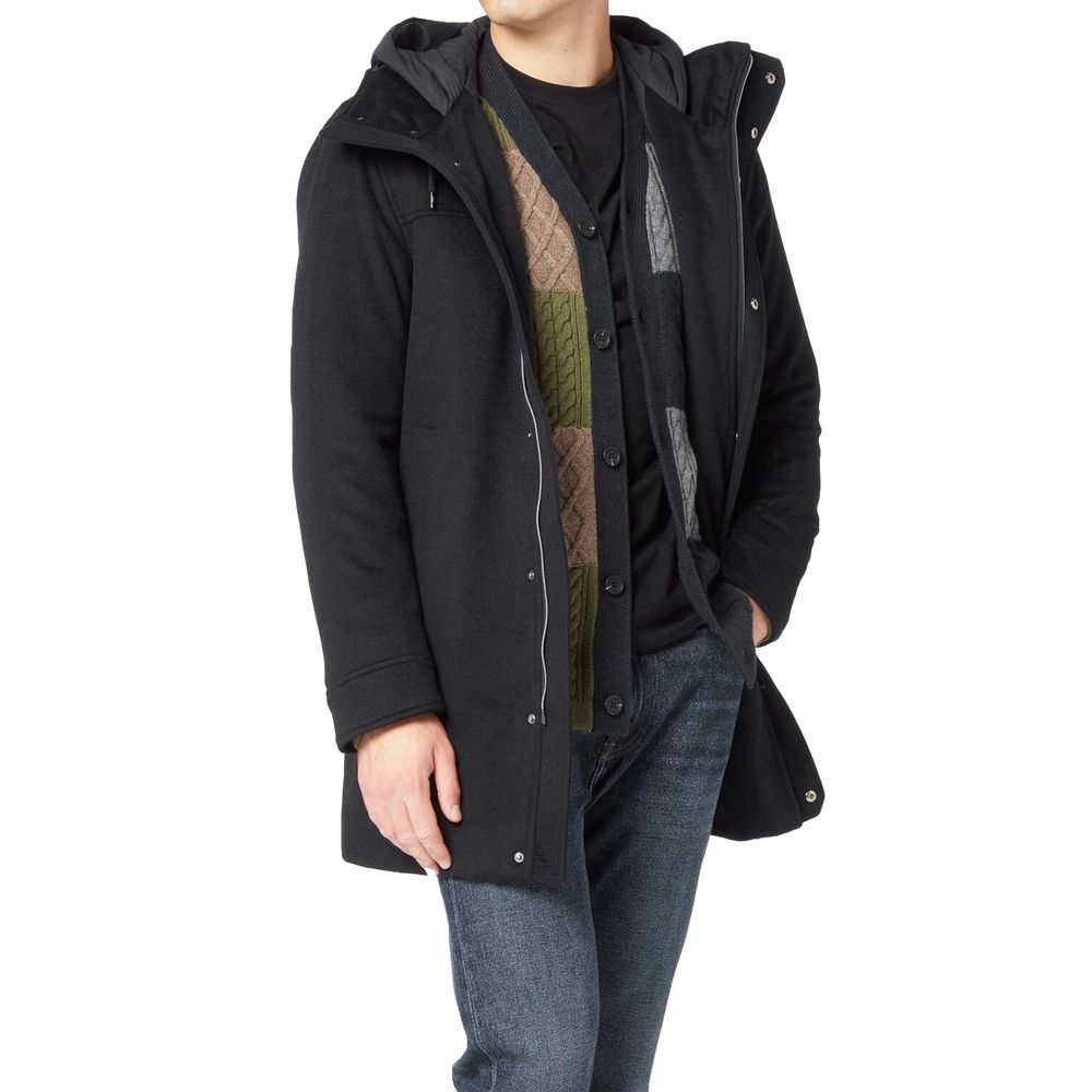 Herno Black Cashmere Coat: Timeless Elegance Meets Superior Comfort