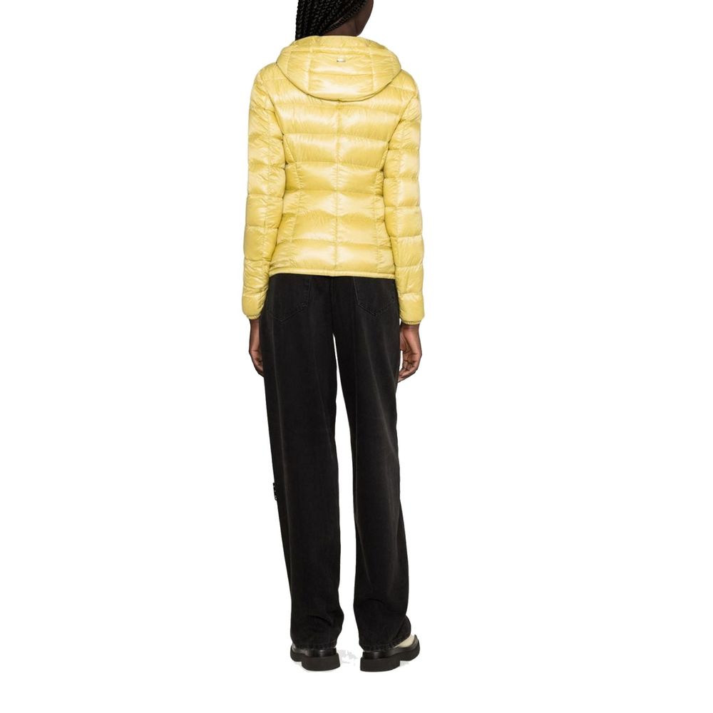 Herno Yellow Padded Hooded Jacket