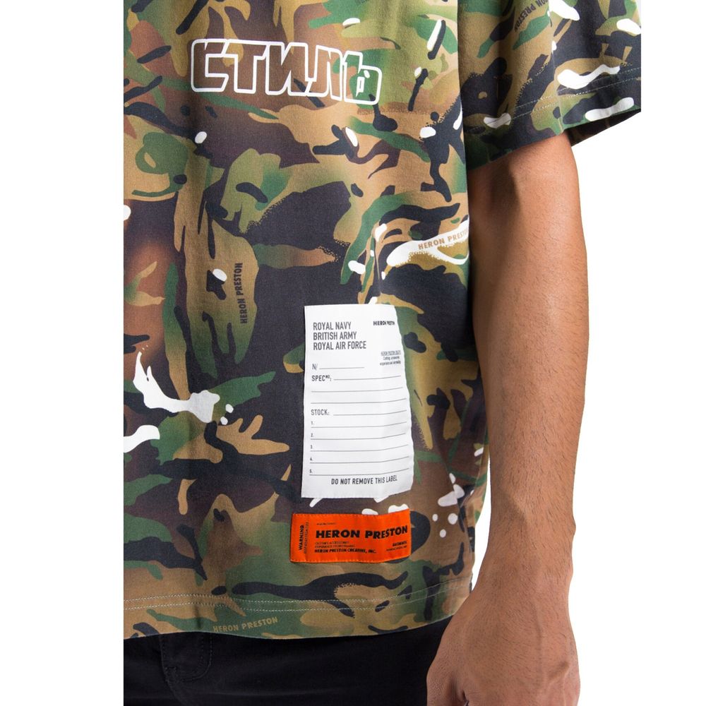 Heron Preston Bicolor Cotton T-Shirt for Men