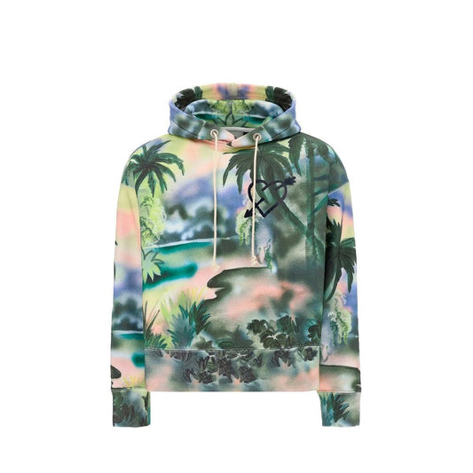 Palm Angels Tropical Cotton Hooded Sweatshirt