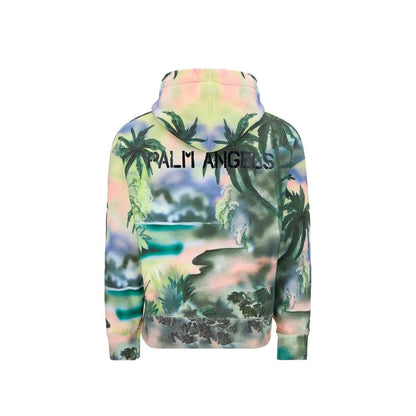 Palm Angels Tropical Cotton Hooded Sweatshirt