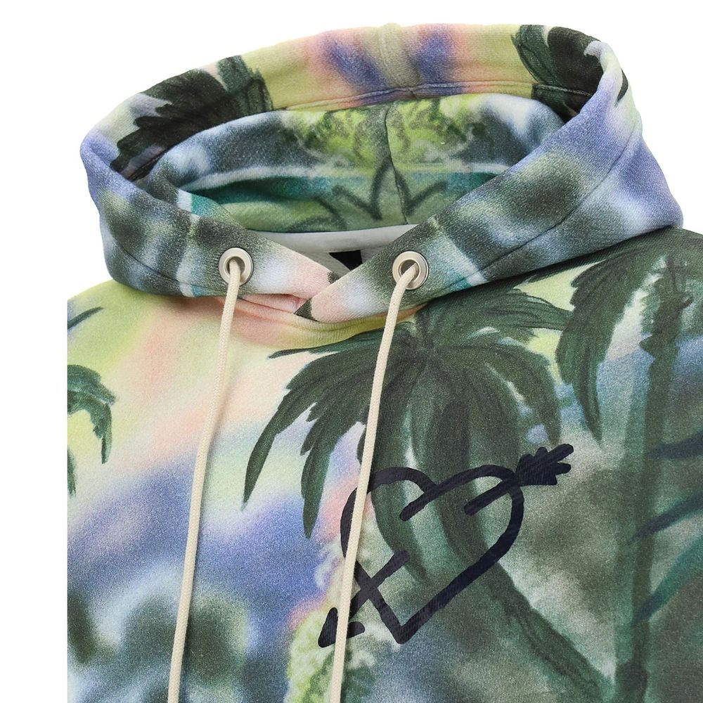 Palm Angels Tropical Cotton Hooded Sweatshirt