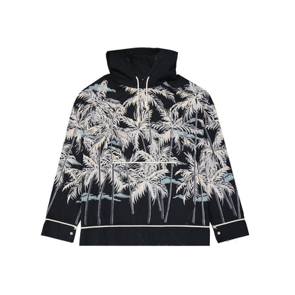 Palm Angels Black Cotton Pattern Shirt