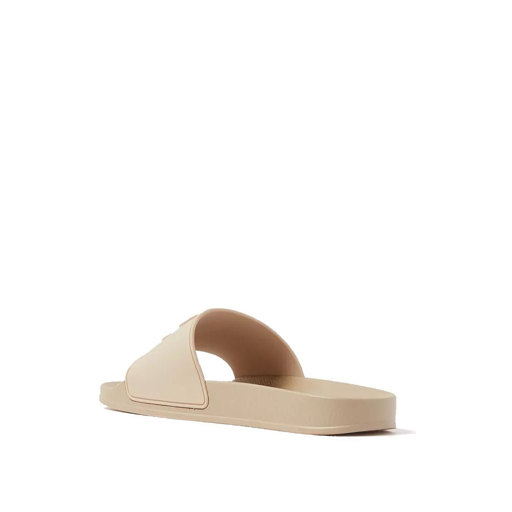 Palm Angels Beige Rubber Slides - Elevate Your Casual Style