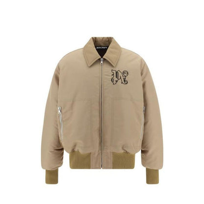 Palm Angels Beige Polyamide Bomber Jacket