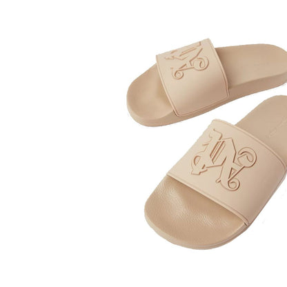 Palm Angels Beige Rubber Slides - Elevate Your Casual Style