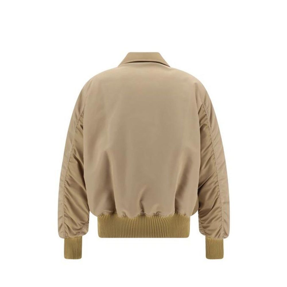 Palm Angels Beige Polyamide Bomber Jacket