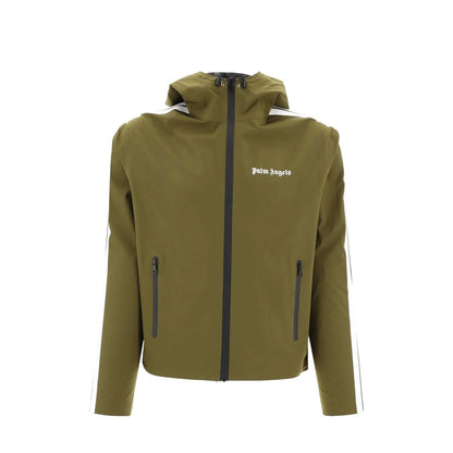 Palm Angels Green Hooded Jacket