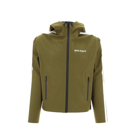 Palm Angels Green Hooded Jacket