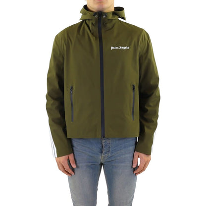 Palm Angels Green Hooded Jacket