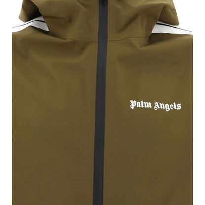 Palm Angels Green Hooded Jacket