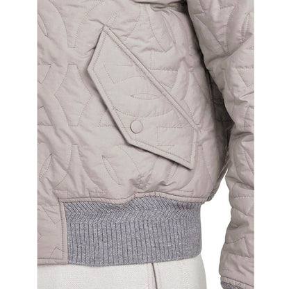 Salvatore Ferragamo Gray Polyester Bomber Jacket