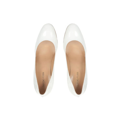 Sergio Rossi White Calfskin High Heel Pumps