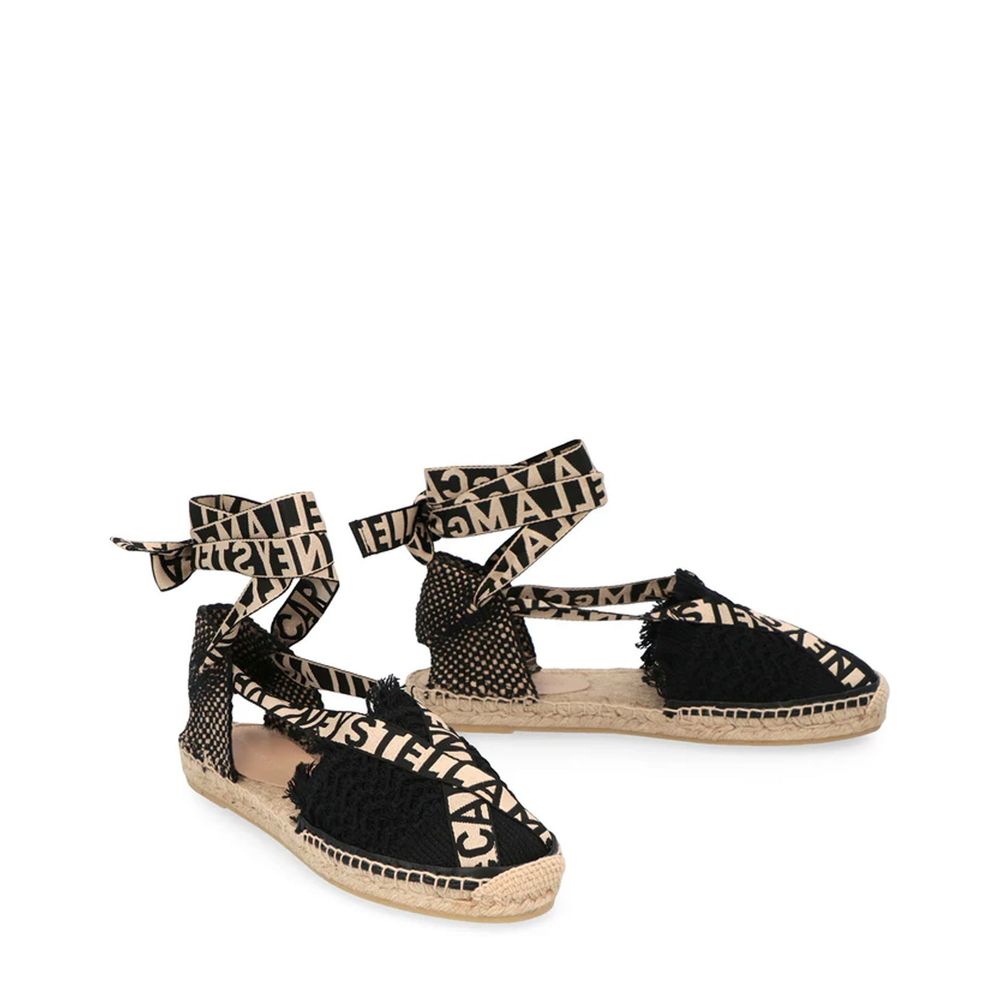 Stella McCartney Black Canvas Gaia Espadrilles