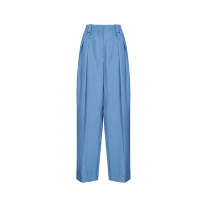 Stella McCartney High-Waist Tailored Trousers in Mineral Blue