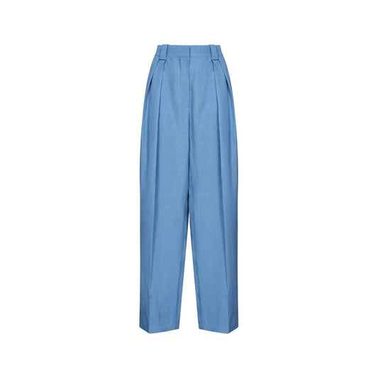 Stella McCartney High-Waist Tailored Trousers in Mineral Blue