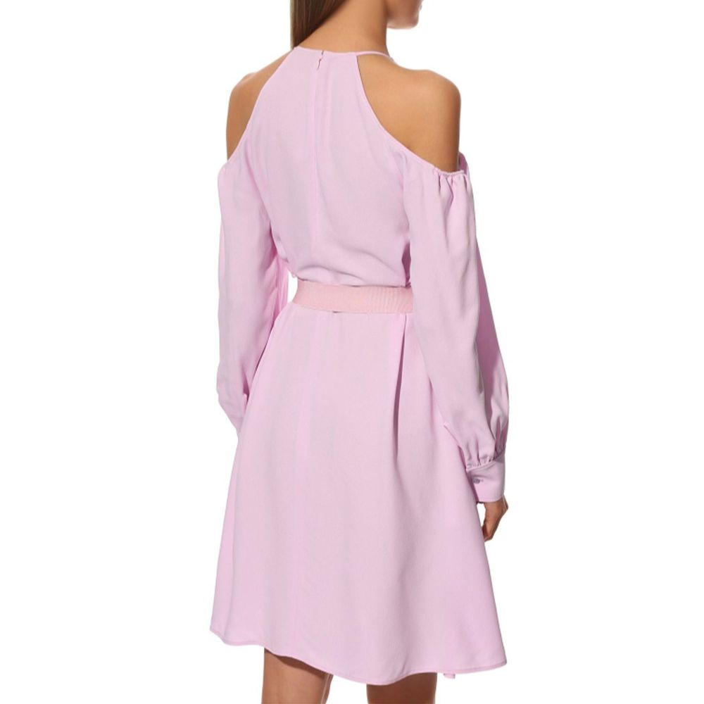 Stella McCartney Pink Cold Shoulder Belted Dress