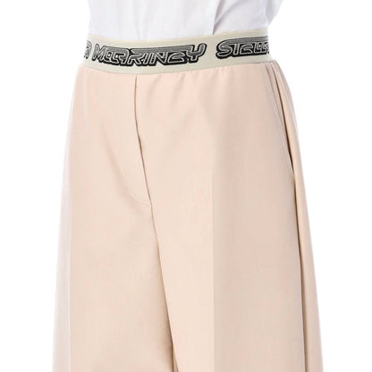 Stella McCartney Beige Cropped Wide Leg Pants